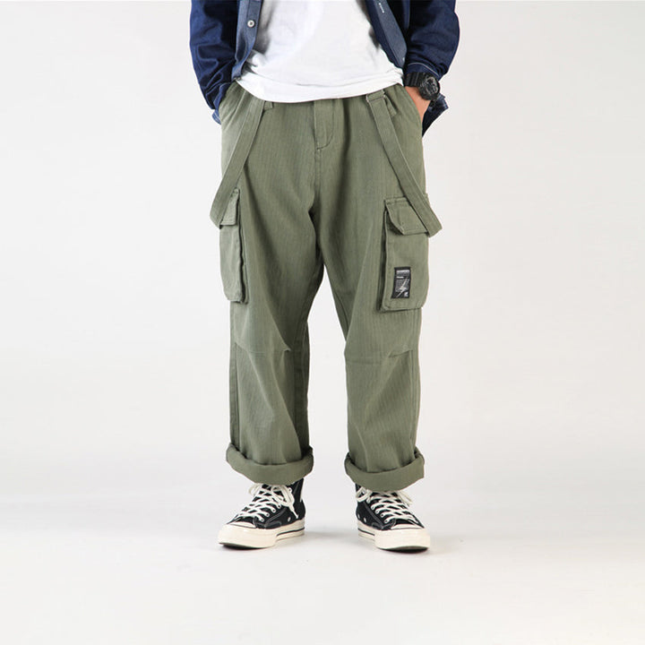 Jina - Pantalon japonais cityboy à bretelles