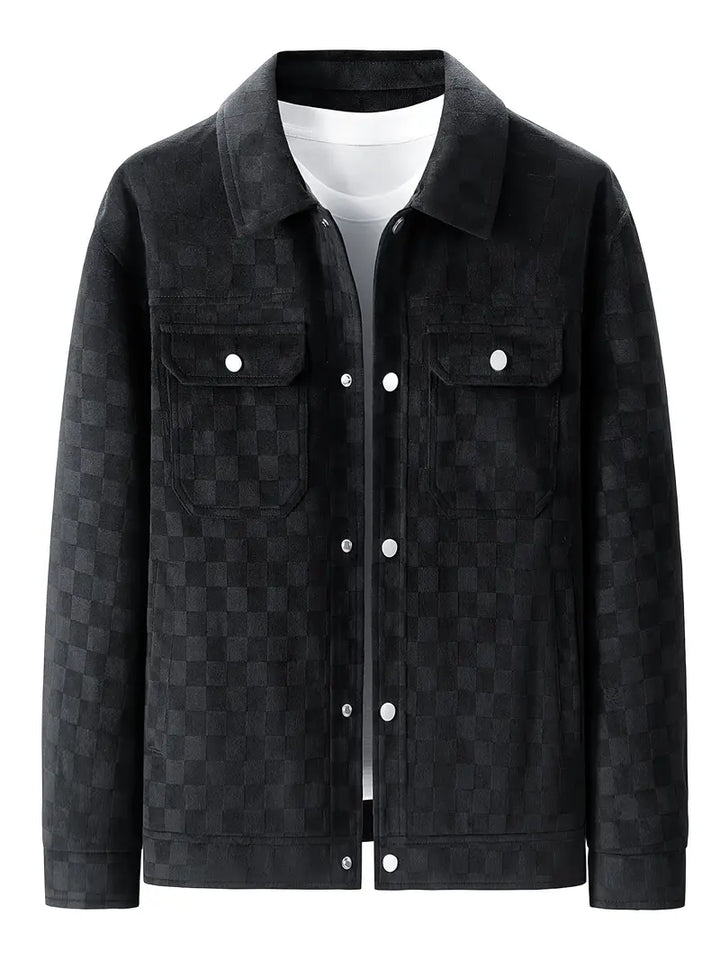 Maverick | Veste en Suède Carreautée