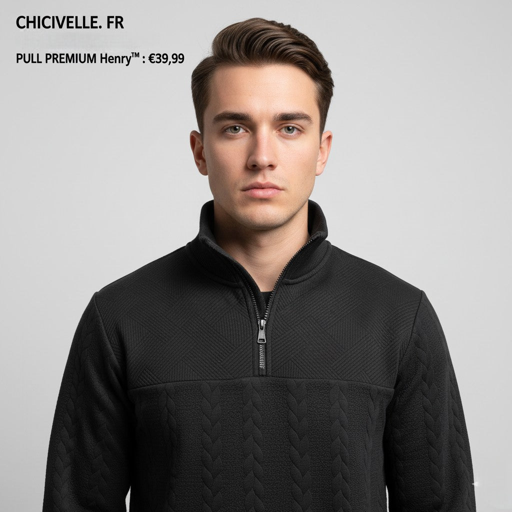 Henry | Sweat à col zippé premium