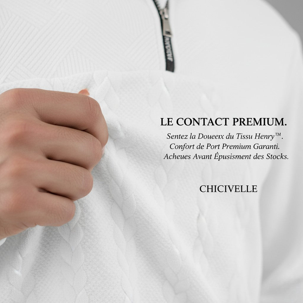 Henry | Sweat à col zippé premium