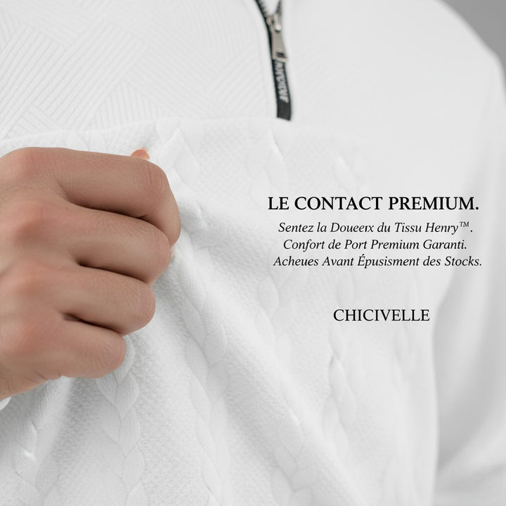 Henry | Sweat à col zippé premium