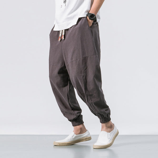 Shao - Pantalon harem confort en coton