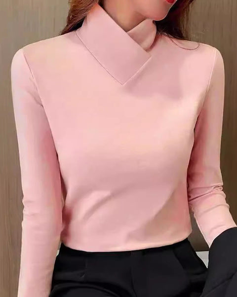 Geneva - Eleganter Pullover mit hohem Kragen