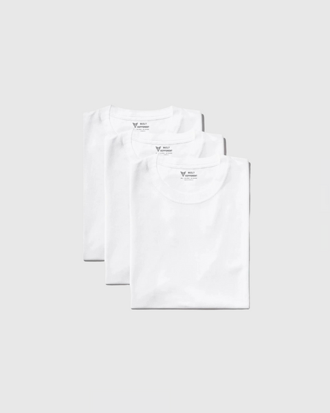 Pack x3 Col Rond All-White